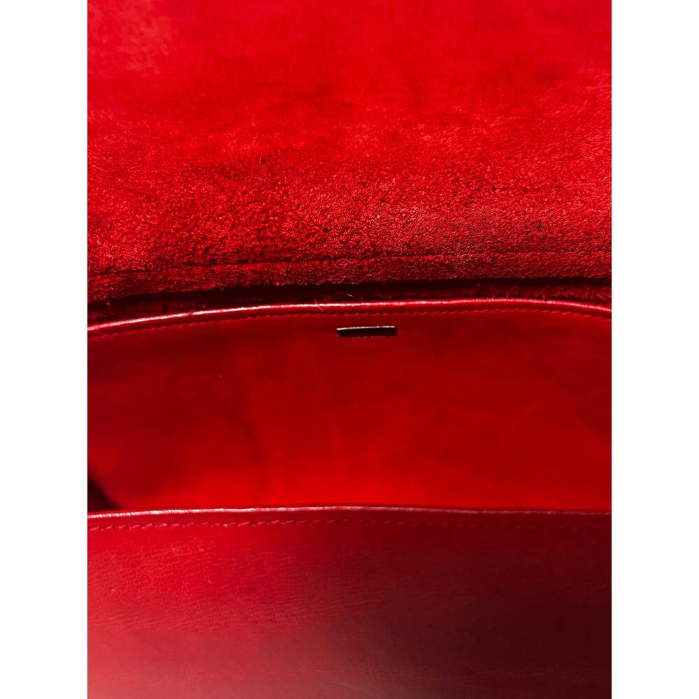 PRE-CREED Vintage Coach 9170 Classic Pouch Red Leather Metal Tag 1970s - Picture 7 of 16